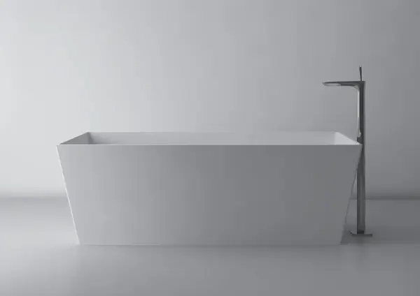 Cada baie freestanding dreptunghiulara, compozit, 159 x 65 cm, Cast Marble Cairo