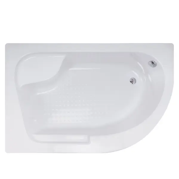 Cada baie pe colt Celesta Antares asimetrica cu masca si suport acril 150 x 100 cm stanga