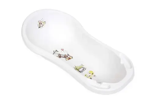 Cada bebe Lorelli Winnie and Friends Disney, 100x51x31 cm, cu scurgere, Alb