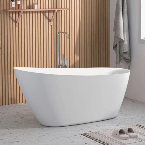 Cada freestanding slim 167 cm, ovala cu instalatie completa, alb lucios, Florida, Nikita
