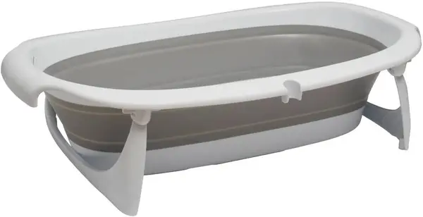 Cadă pliabilă pentru bebeluși Vital Baby - Hygiene, 72 cm, gri/albă