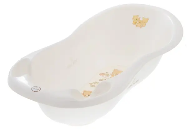 Cadita copii Tega Baby Lux Bear 86 cm Alb