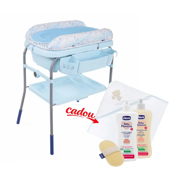Cadita cu masa de infasat Chicco, Ocean, 0luni+