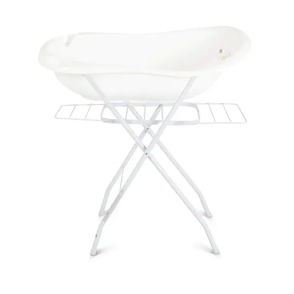 Cadita cu suport cu uscator Cangaroo Aqua Zebra Alb