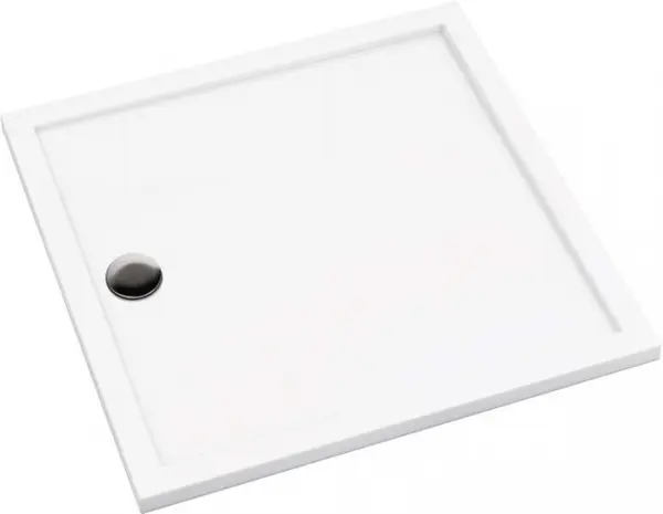 Cadita de dus acrilica, alba, 90x90x4.5 cm, patrata, Deante Prizma