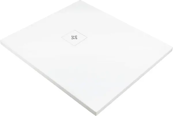 Cadita de dus dreptunghiulara, acril, slim, alb, 100x90x3.5 cm, Deante Silia