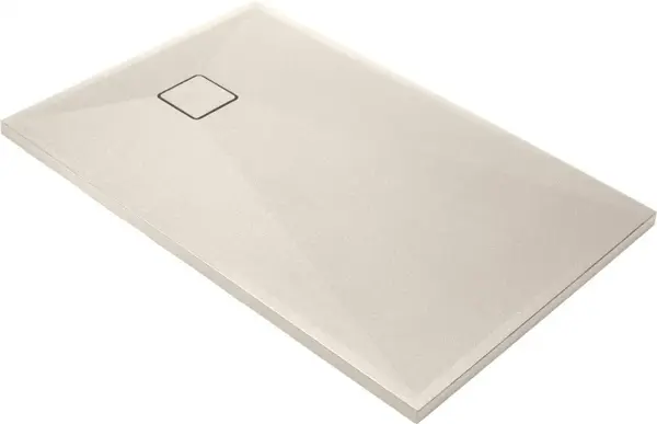 Cadita de dus dreptunghiulara, din granit, slim, bej, 120x70x3.6 cm, Deante Correo