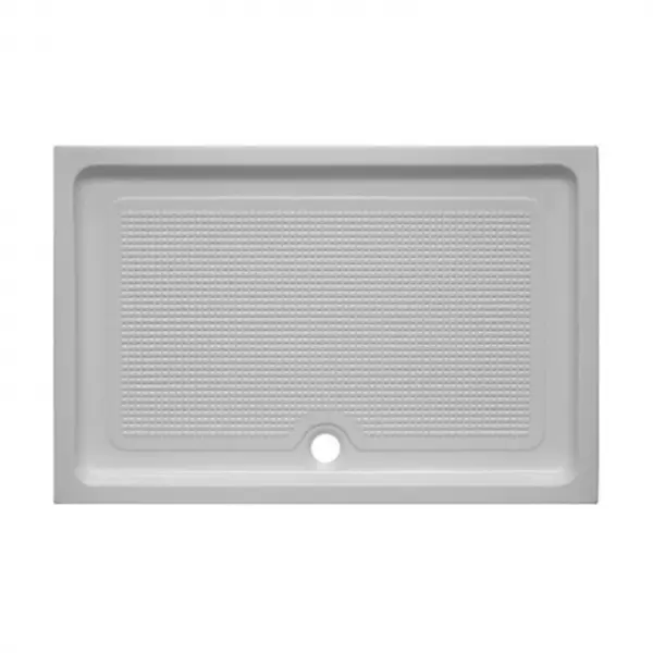 Cadita de dus dreptungiulara, acril, alba, 100x80x15 cm, Belform, sifon inclus, Bella