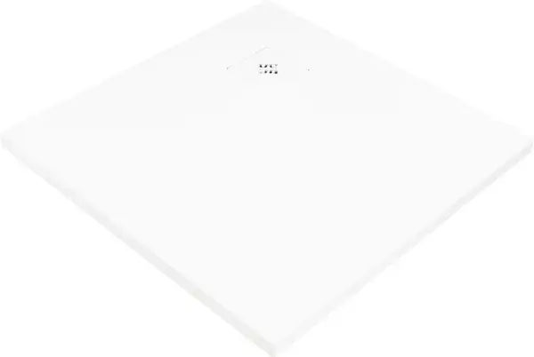 Cadita de dus patrata, acril, slim, alb, 100x100x4 cm, Deante Silia