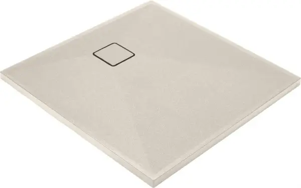 Cadita de dus patrata, din granit, slim, bej, 80x80x3.6 cm, Deante Correo