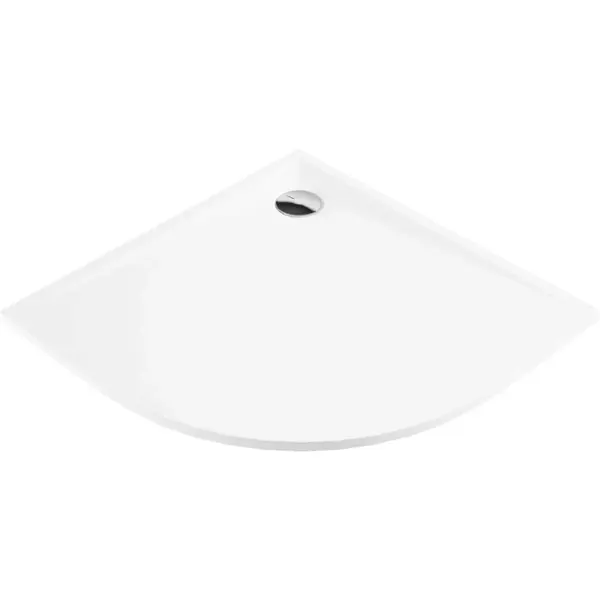 Cadita dus semirotunda alba 80x80 cm Kerria Plus, Deante