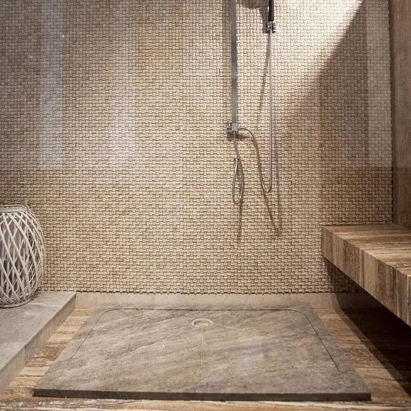 Cadita dus travertin silver ULTRA PLAT, 120 x 80 x 3 cm