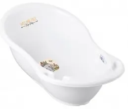 Cădiță pentru bebeluși cu sistem de scurgere Tega Baby – Wild & Free, Elefănțel, 86 cm, albă