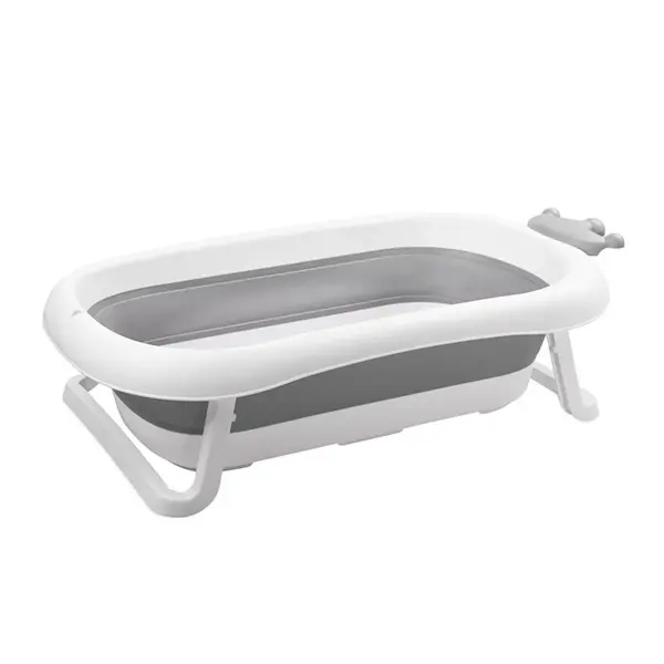 Cadita pliabila pentru bebelusi cu dop de scurgere, Lorelli Royal, 83 cm, Grey