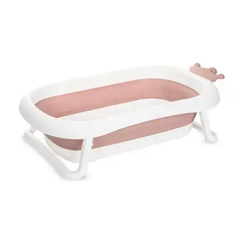 Cadita pliabila pentru bebelusi Lorelli Royal, 83 cm, cu dop de scurgere, Roz