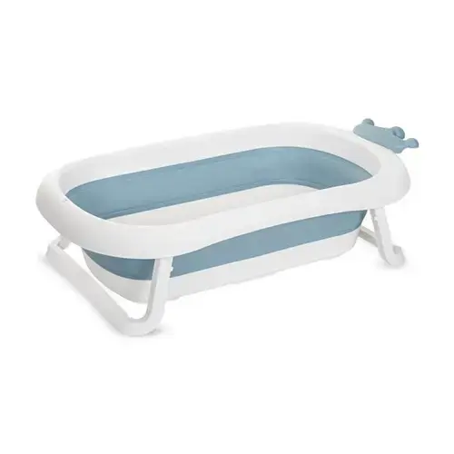 Cadita pliabila pentru bebelusi Lorelli Royal, 83 cm, cu dop de scurgere, Albastru