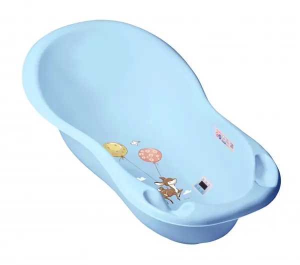 Cadita Tega Baby Forest 102 cm cu senzor de temperatura Albastru