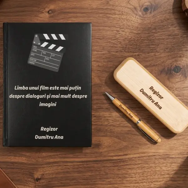 Cadou pentru Regizor- Agenda personalizata + set scris