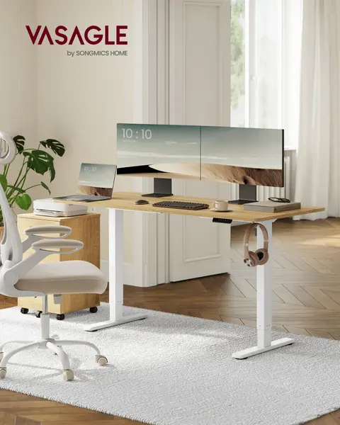 Cadru birou reglabil Vasagle Alb 140x59.6x119 cm