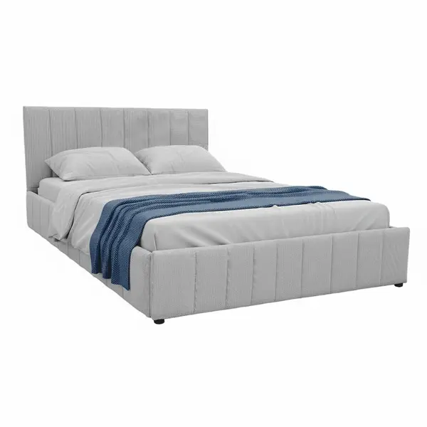 Cadru de pat cu somiera si deopzitare telescopica V4 Snuggle Gri 168x212x100 cm