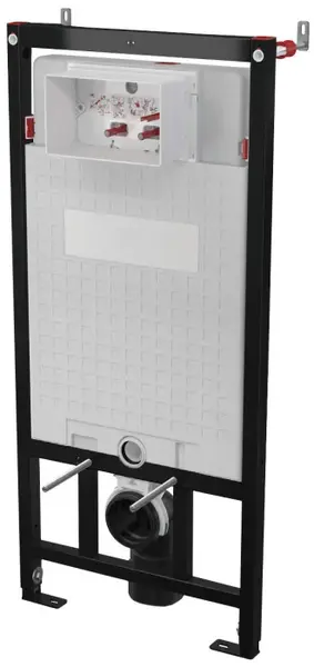 Cadru WC suspendat, montare ingropata, negru, 51x117.6x12.5 cm , Deante