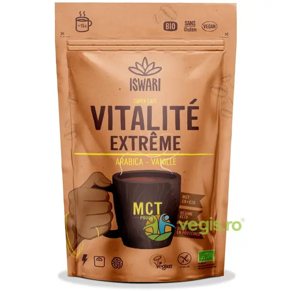 Cafea Arabica cu MCT si Vanilie fara Gluten Extreme Vitality Ecologica/Bio 200g