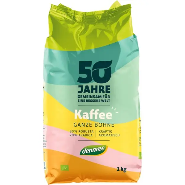 Cafea boabe Arabica si Robusta, eco - 1 kg