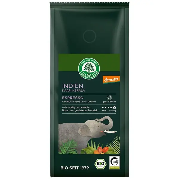 Cafea India Kaapi Kerala Espresso boabe, eco - 250 g
