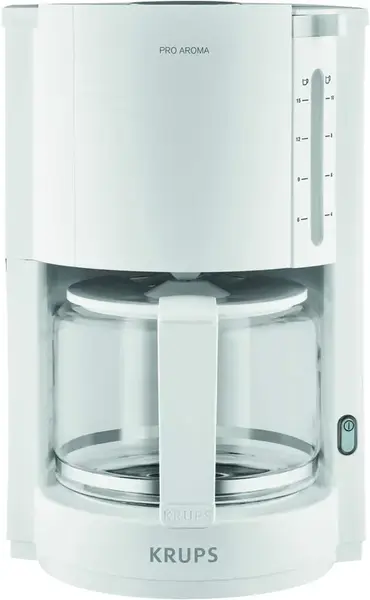 Cafetiera KRUPS ProAroma F 309 08, Cana de sticla (Alb)