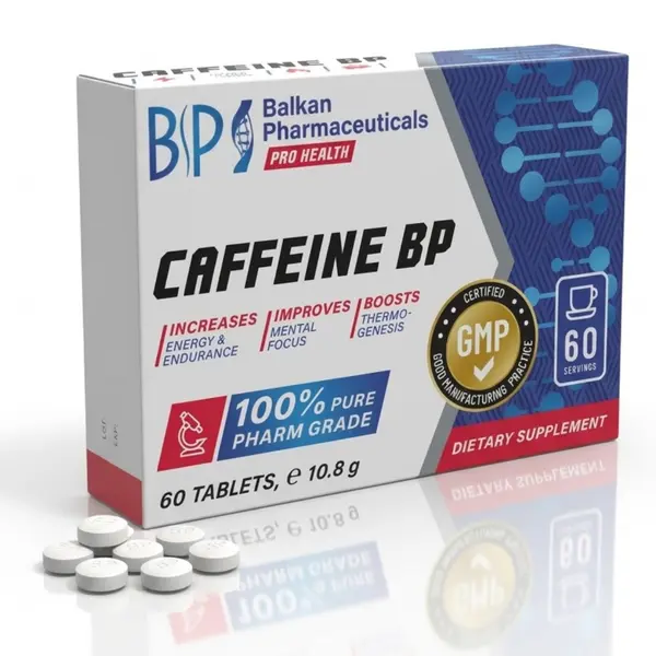 Caffeine, Supliment pentru Energie și Arderea Grăsimilor, 60 Tablete
