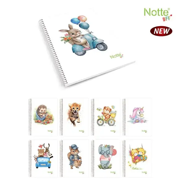 Caiet A4 100 file cu spira BFF Notte diverse modele Caiet A4 100 file cu spira BFF Notte diverse modele dictando