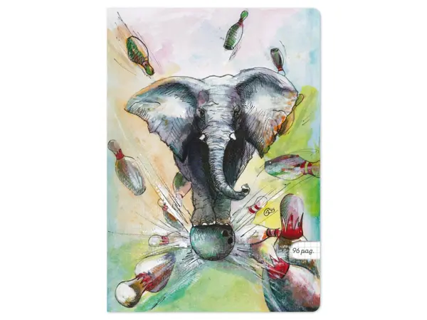 Caiet A4 matematica,ilustratie Elefantul popicar, 48 file, 80 g mp