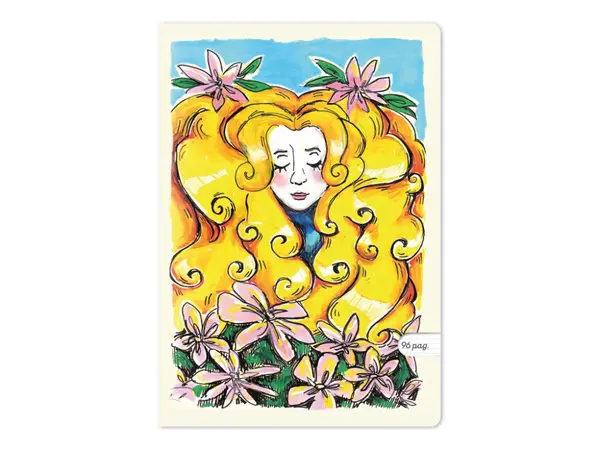 Caiet A5 dictando, ilustratie Fata florii,48 file, 80g