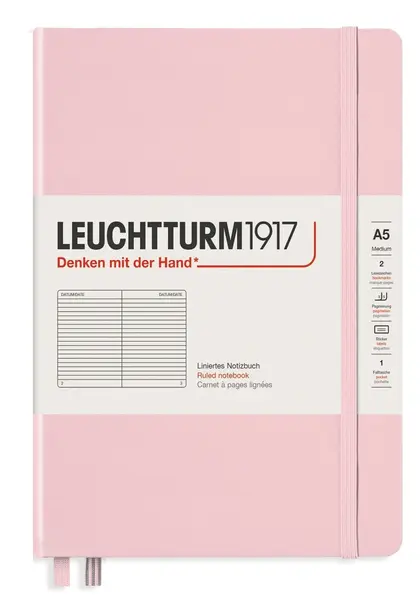 Caiet agenda Leuchtturm1917 Muted Colours - A5, roz, randuri late