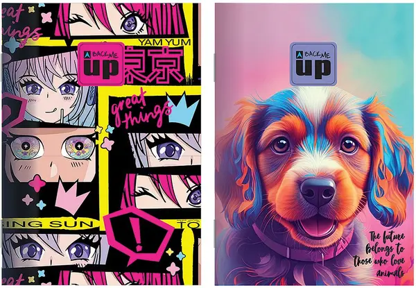 Caiet Back Me Up - Anime/Puppy, A4, 50 coli , sortiment