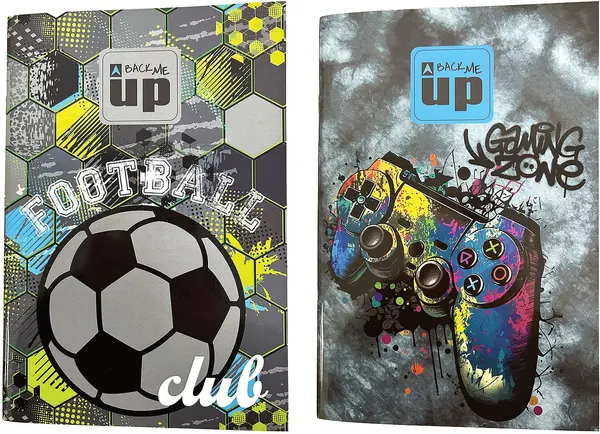 Caiet Back Me Up - Football Club/Game Zone, B5, 40 file, asortiment