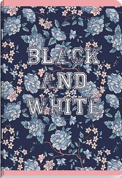 Caiet Black&White - Fluturi, A5, 40 de coli, rânduri late, sortiment