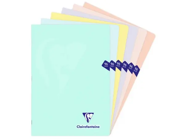 Caiet capsat Matematica A4,48 file,Colectia Mimesys Pastel,Clairefontaine
