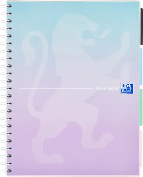 Caiet cu spira A4, 80file, Oxford Project Book Pastel, matematica