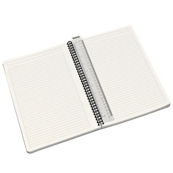 Caiet cu spira A4, 90 file, coperta plastic, Office Leitz, dictando/matematica