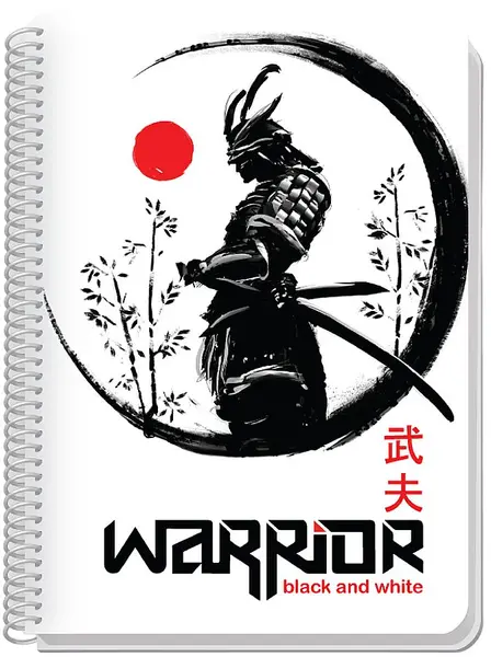 Caiet cu spirală Black&White Warrior - B5, 105 de coli, sortiment