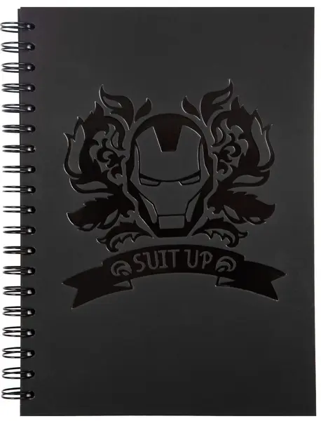 Caiet cu spirală Cool Pack Black - Disney 100, Iron Man, B5, pătrate mici, 100 foi