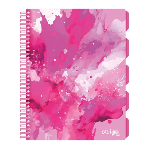 Caiet cu Spirala si Separatoare Strigo Pads Project Book Fusion A4, Matematica