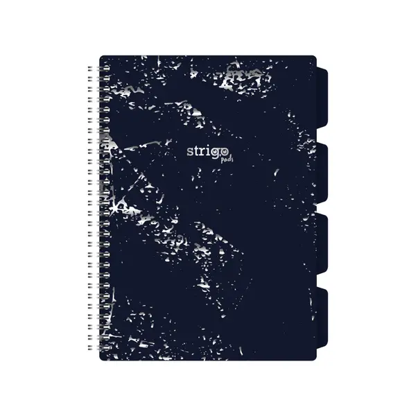 Caiet cu Spirala si Separatoare Strigo Pads Project Book Marmorat B5, Matematica