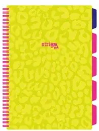 Caiet cu Spirala si Separatoare Strigo Pads Project Book Neon A4, Dictando