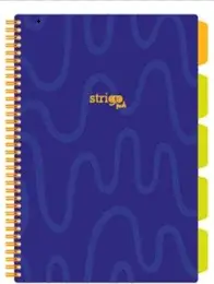 Caiet cu Spirala si Separatoare Strigo Pads Project Book Neon A4, Dictando