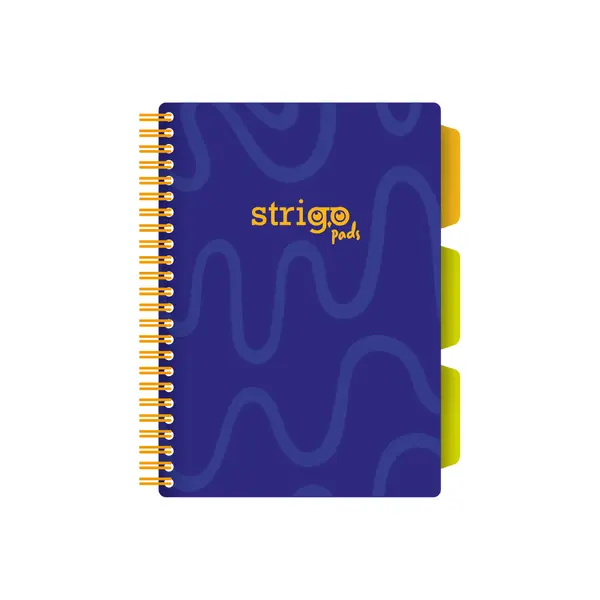 Caiet cu Spirala si Separatoare Strigo Pads Project Book Neon A5, Matematica