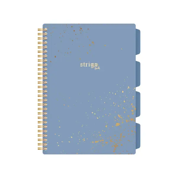 Caiet cu Spirala si Separatoare Strigo Pads Project Book Pastel A4, Matematica, Crem
