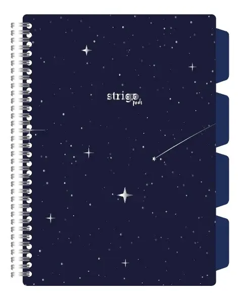 Caiet cu Spirala si Separatoare Strigo Pads Project Book Sky A4, Matematica