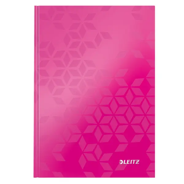 Caiet de birou A5 80 coli Leitz WOW carton laminat reciclabil roz Caiet de birou A5 80 coli Leitz WOW carton laminat reciclabil roz dictando